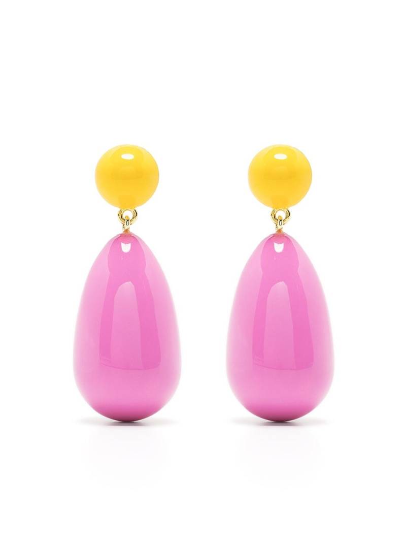 Eshvi drop-design earrings - Pink von Eshvi