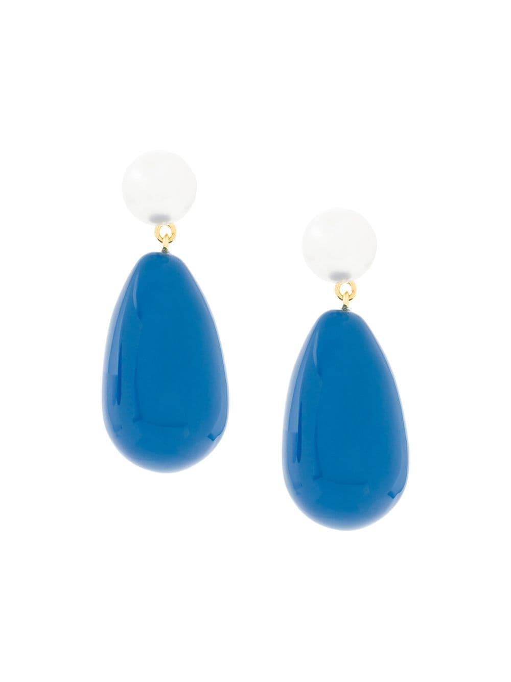 Eshvi pearl drop earrings - Blue von Eshvi