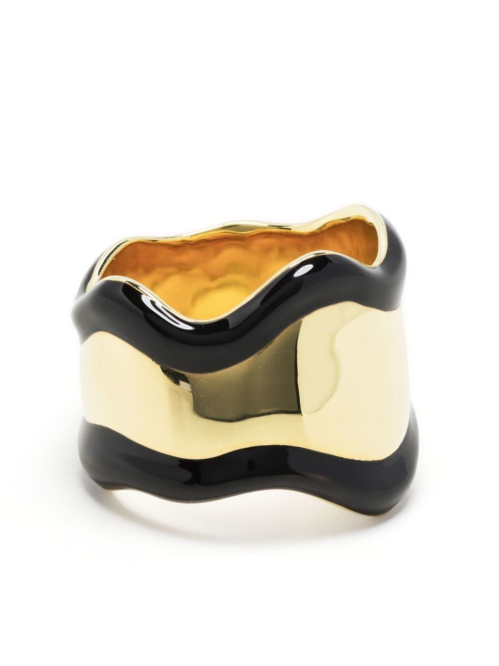 Eshvi two-tone wave ring - Black von Eshvi