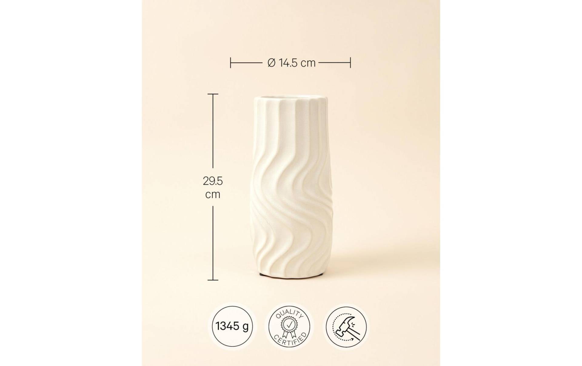 Esmée Dekovase »Vase Twist 45075 cm, Weiss« von Esmée