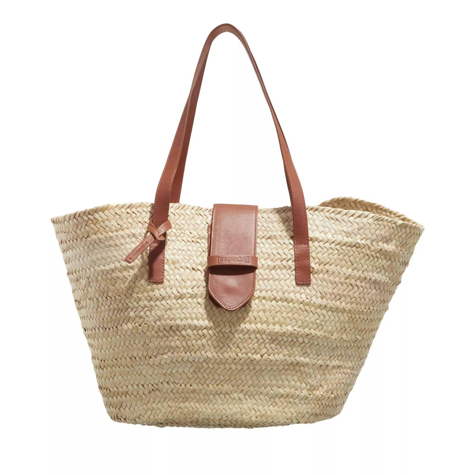 Espadrij l’originale Schultertasche - Palm Basket Luxe Buckle - Gr. unisize - in Beige - für Damen von Espadrij l’originale