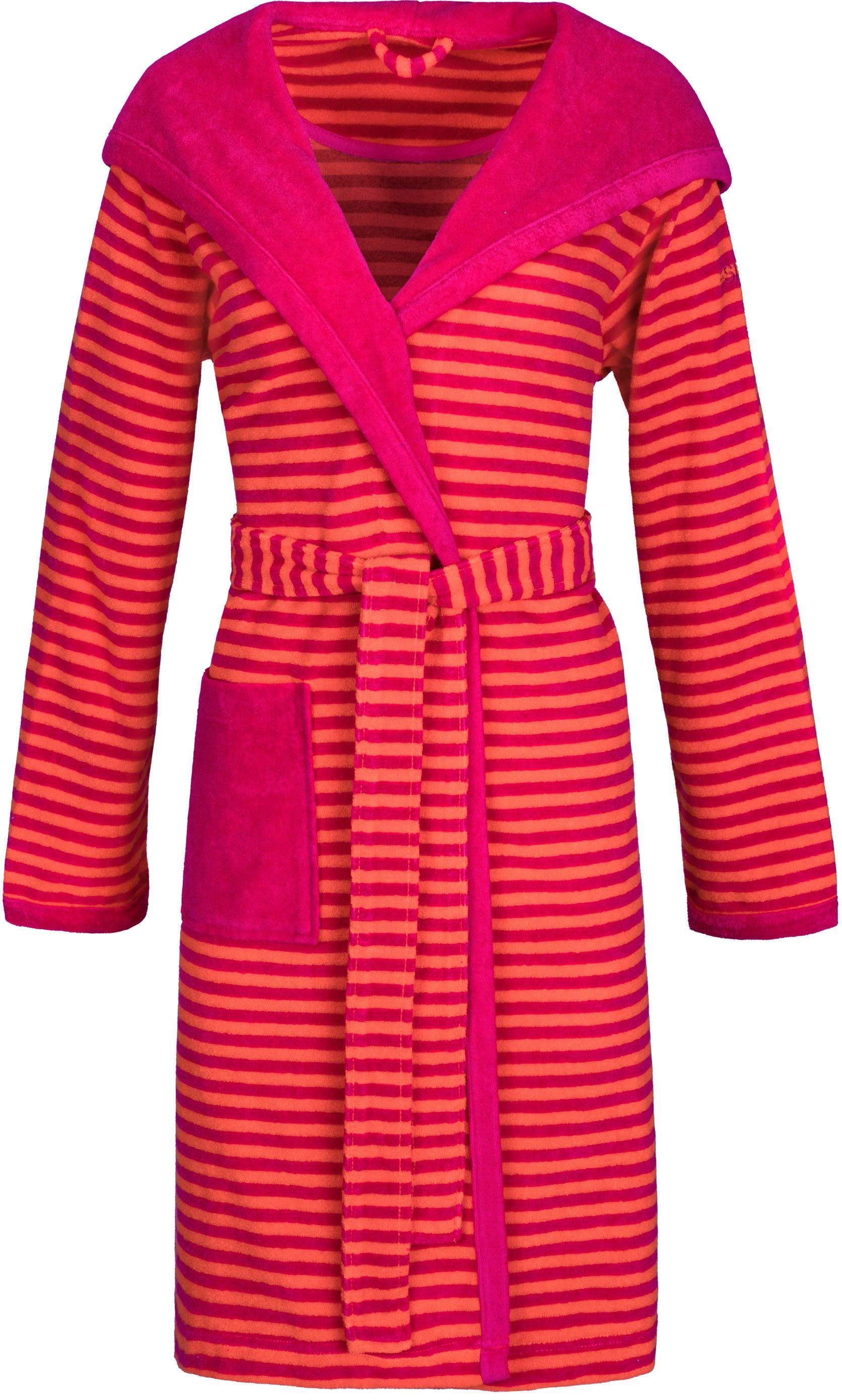 Esprit Damenbademantel »Striped Hoody, ideal für Sauna & Spa, Hotelbademantel, Morgenmantel«, (1 St., mit Gürtel), mit Kapuze, gestreift von Esprit
