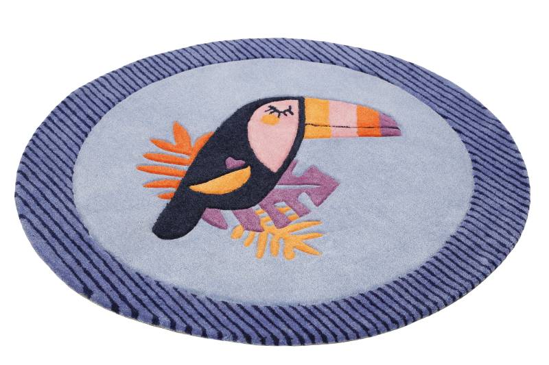 Esprit Kinderteppich »E-Toucan ESP-4373«, rund, 9 mm Höhe, besonders weich, Motiv Toucan von Esprit