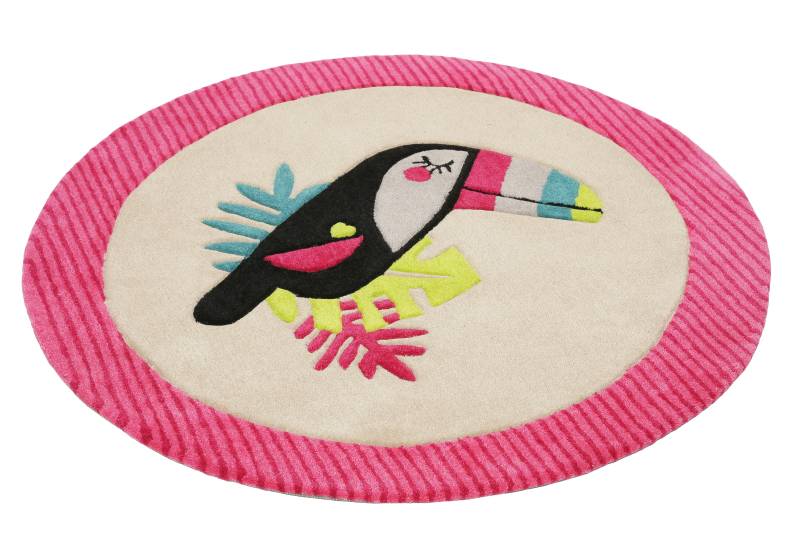 Esprit Kinderteppich »E-Toucan ESP-4373«, rund, 9 mm Höhe, besonders weich, Motiv Toucan von Esprit