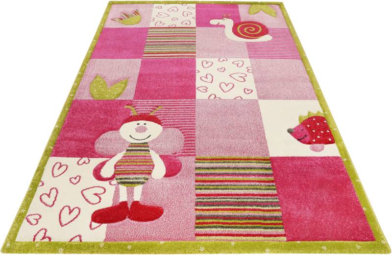 Esprit Kinderteppich »Kids Bee 2.0«, rechteckig, 13 mm Höhe, Kinder Motiv Biene Kurzflor Teppich von Esprit
