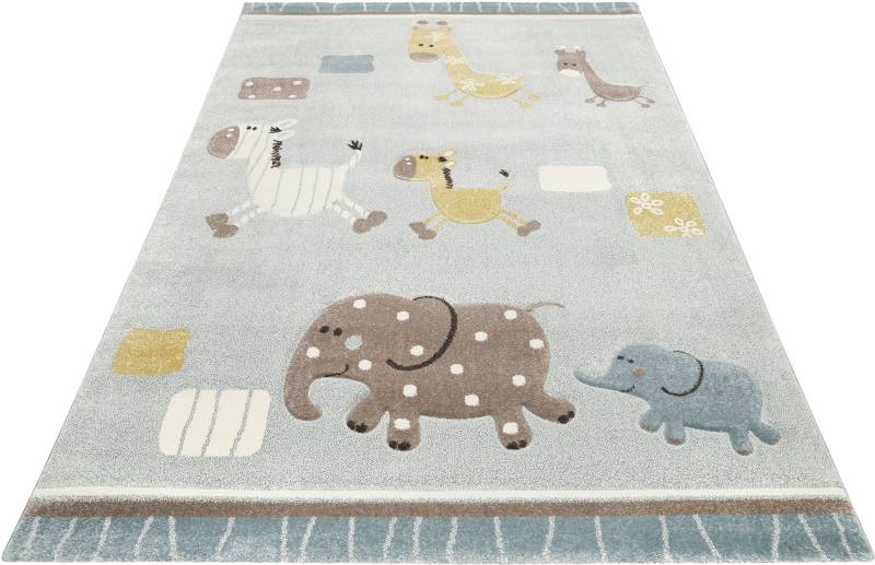 Esprit Kinderteppich »Kids Lucky Zoo 2.0«, rechteckig, 13 mm Höhe, Kinder Zoo Motiv Kurzflor Teppich von Esprit