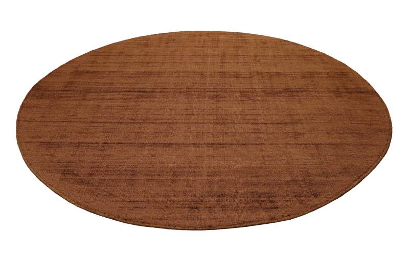 Esprit Teppich »Gil, ESP-39954«, rund, 8 mm Höhe, handgewebt, seidig glänzend, schimmernde Farbbrillianz, Melangeeffekt von Esprit