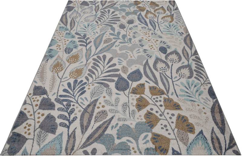 Esprit Outdoorteppich »Lilly, ESP-21082«, rechteckig, 4 mm Höhe, Läufer, wetterfest mit blumigem Muster ideal für Balkon, Terrasse von Esprit