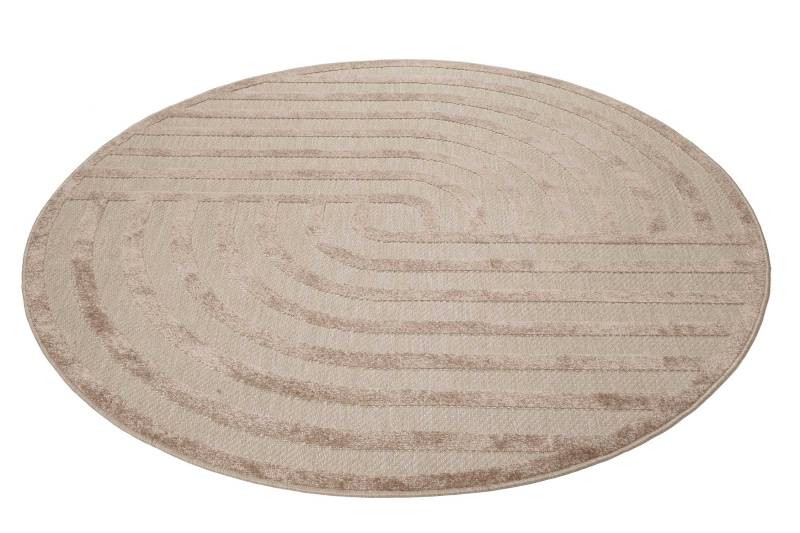Esprit Outdoorteppich »Spirit, ESP-54229«, rund, 6 mm Höhe, mit Hoch-Tief-Effekt, grafisch, modern, robust, Terrasse, Küche von Esprit