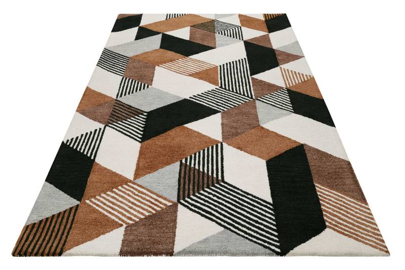 Esprit Teppich »Uptown, ESP-39872«, rechteckig, 8 mm Höhe, bunt, handgetuftet, grafischer Retro Look für Wohnzimmer, Schlafzimmer von Esprit