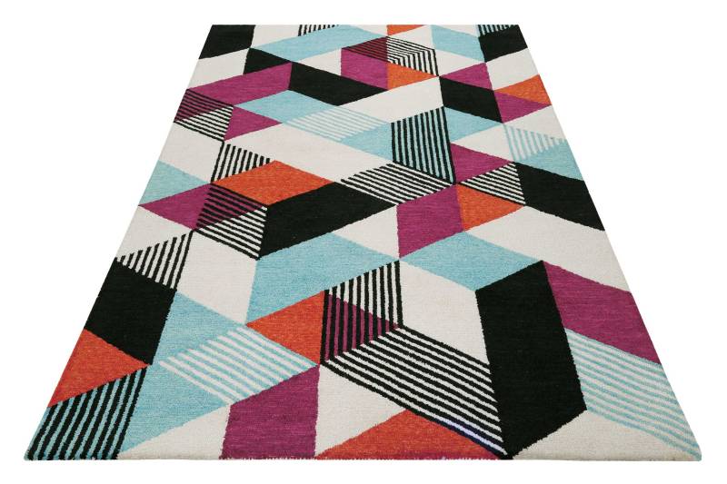 Esprit Teppich »Uptown, ESP-39872«, rechteckig, 8 mm Höhe, bunt, handgetuftet, grafischer Retro Look für Wohnzimmer, Schlafzimmer von Esprit