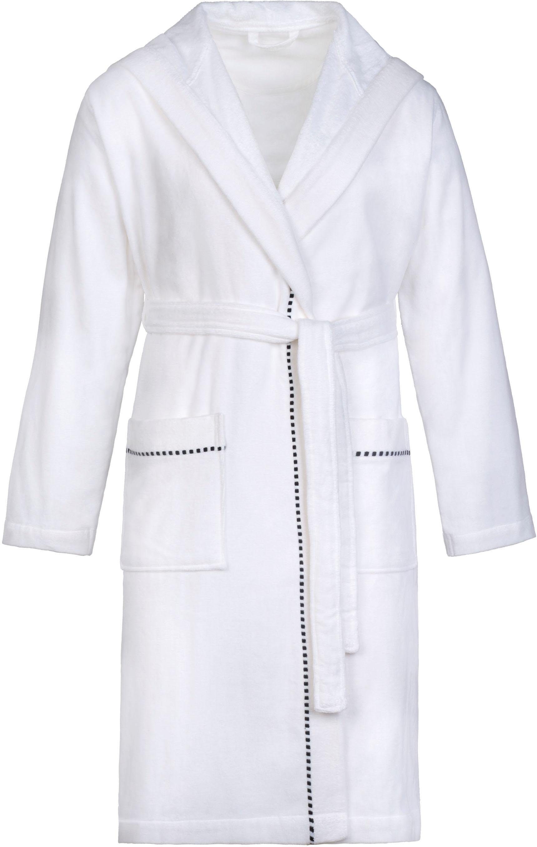 Esprit Unisex-Bademantel »Box, ideal für Sauna & Spa, Hotelbademantel, Morgenmantel«, (1 St., mit Gürtel), mit Kapuze von Esprit