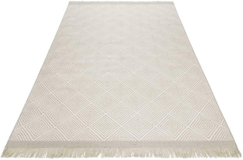 Esprit Wollteppich »Cairo ESP-2206«, rechteckig, 10 mm Höhe, Naturfaserteppich mit Fransen im modernen Design, Wohnzimmer von Esprit