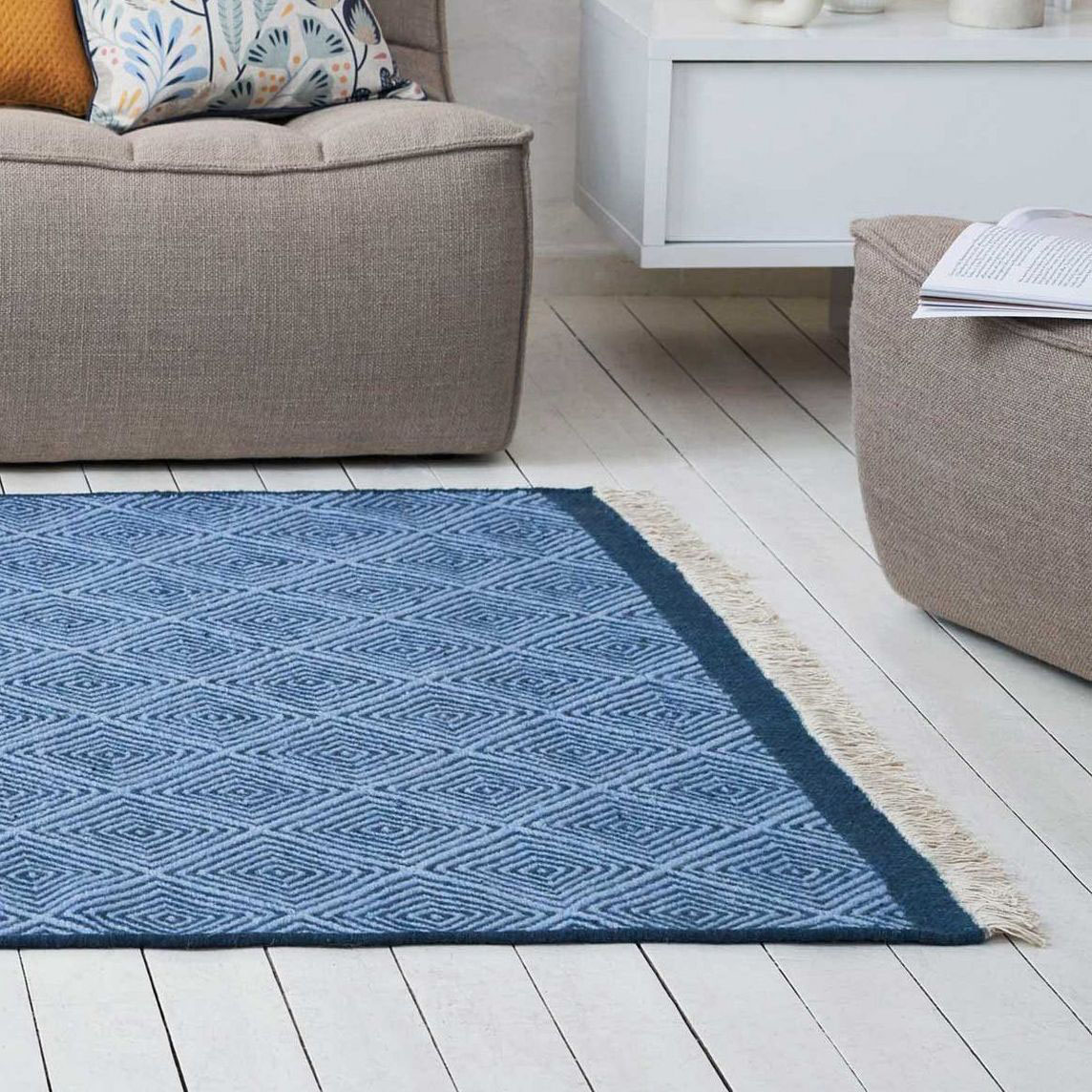 Esprit Wollteppich »Cairo ESP-2206«, rechteckig, 10 mm Höhe, Naturfaserteppich mit Fransen im modernen Design, Wohnzimmer Esprit Wollteppich »Cairo ESP-2206«, rechteckig, 10 mm Höhe, Naturfaserteppich mit Fransen im modernen Design, Wohnzimmer von Esprit