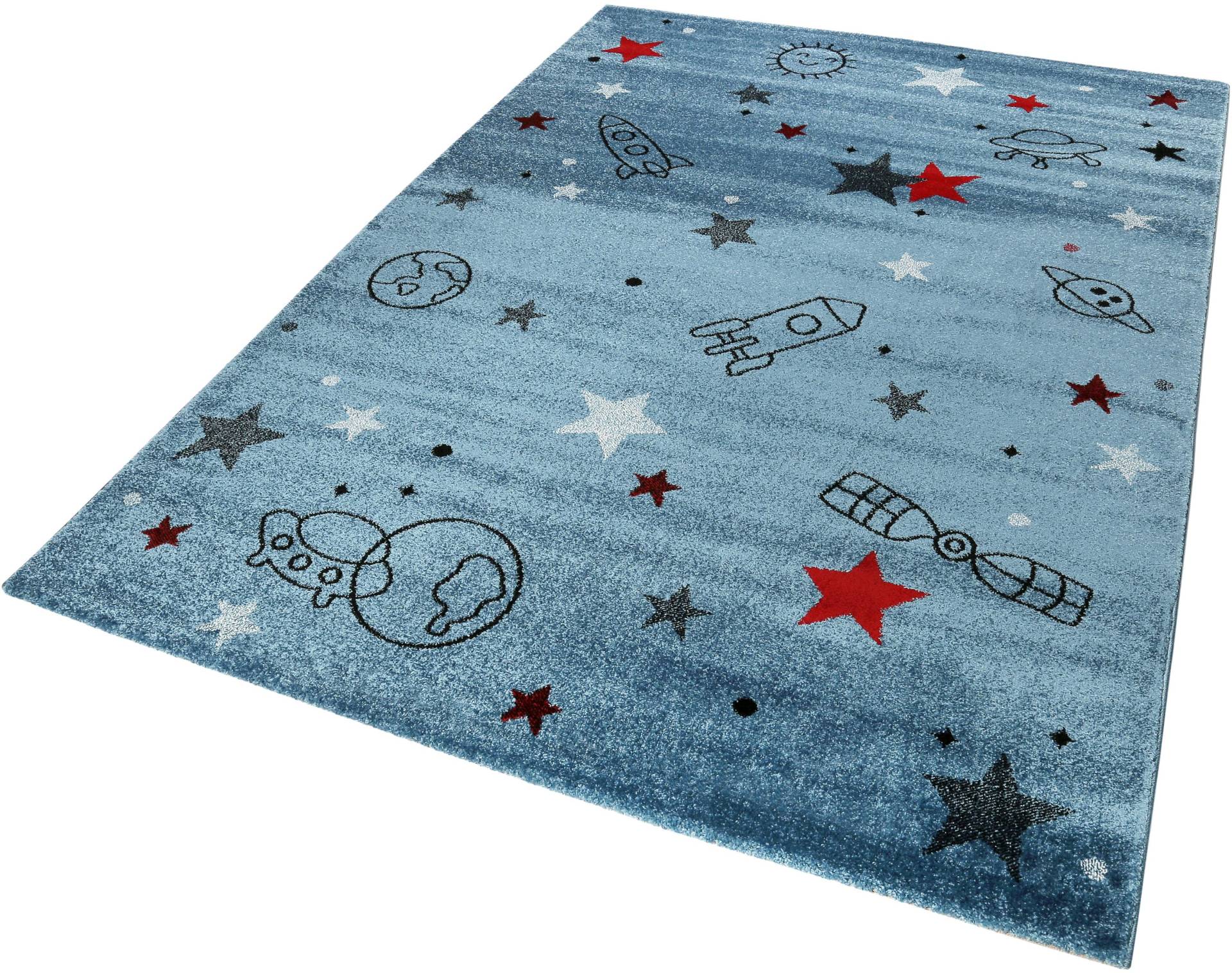 Esprit Kinderteppich »Yoda«, rechteckig, Weltall Design, Kurzflor von Esprit