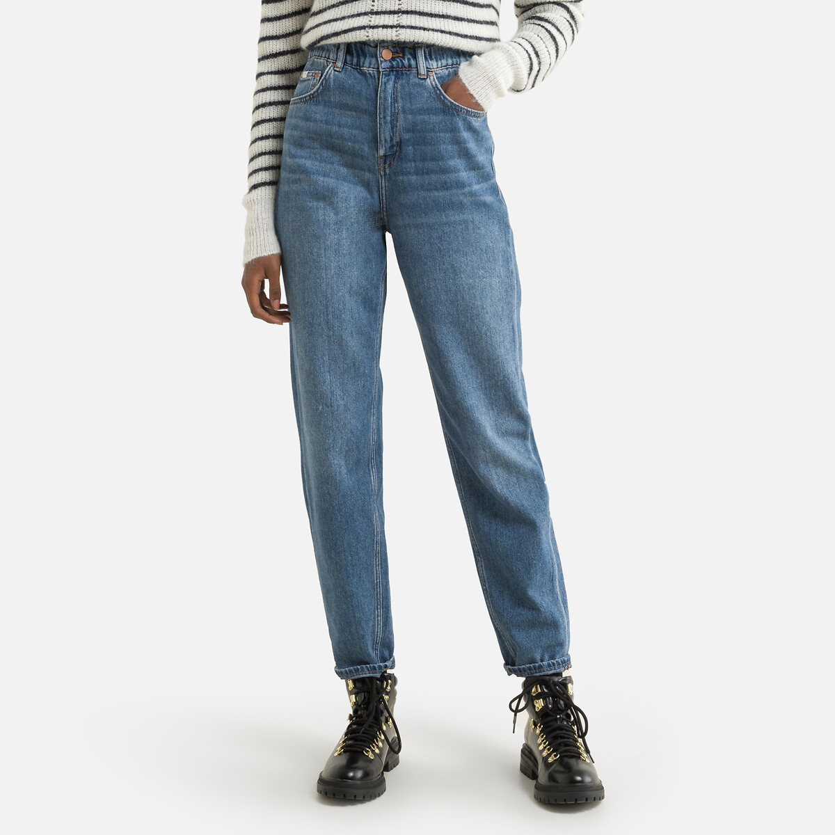Paperbag-Jeans, Bio-Baumwolle von Esprit