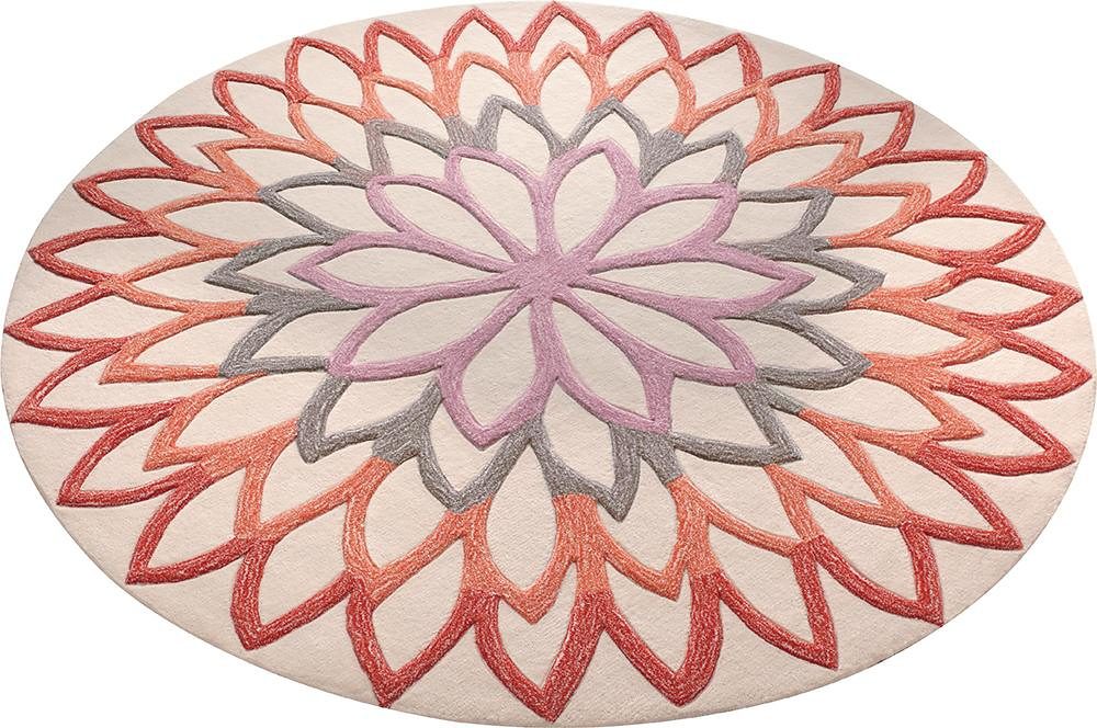 Esprit Teppich »Lotus Flower«, rund, handgearbeiteter Konturenschnitt, Wohnzimmer von Esprit