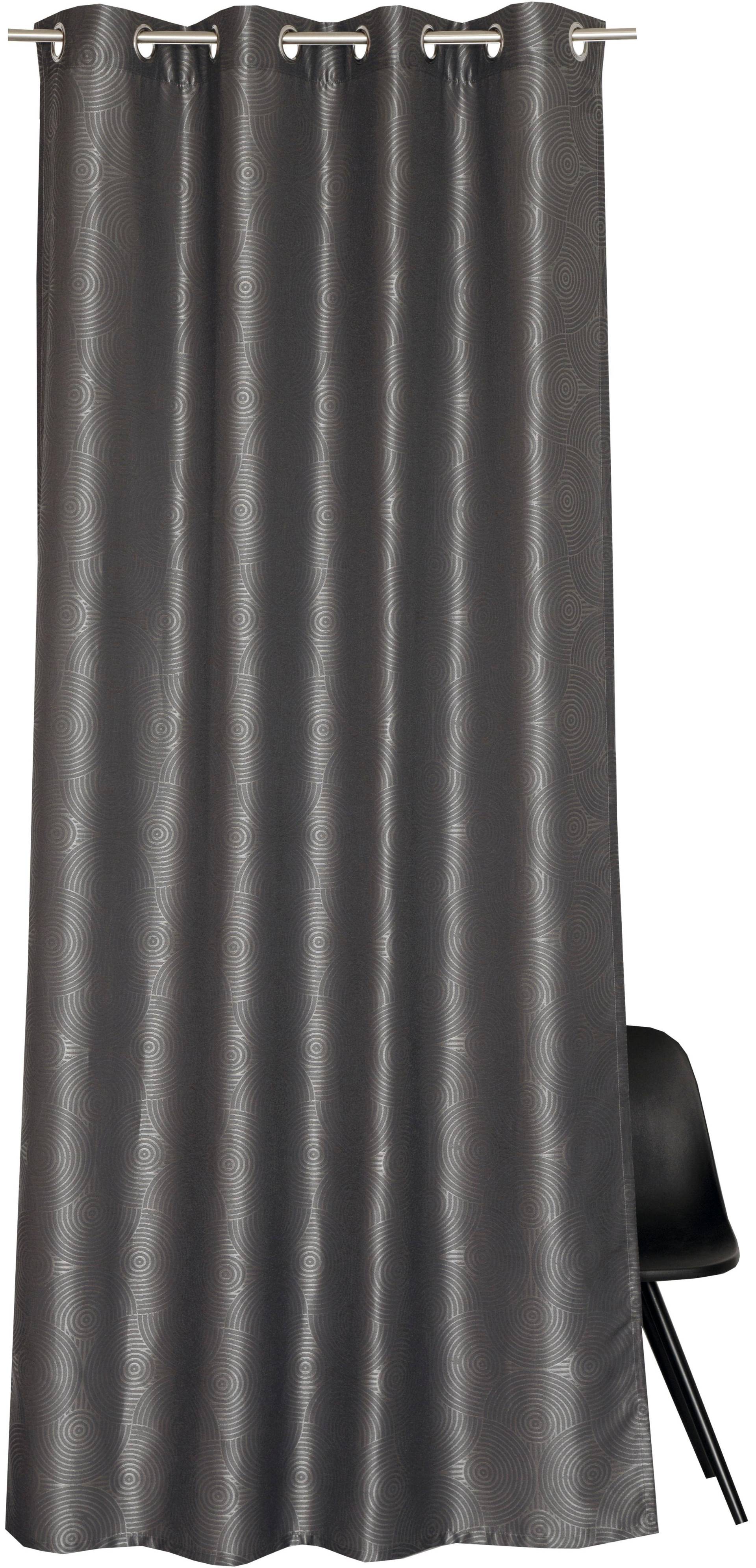 Esprit Vorhang »E-Coy«, (1 St.), HxB: 250x140, mit glänzenden, silberfarbenen Kringeln von Esprit