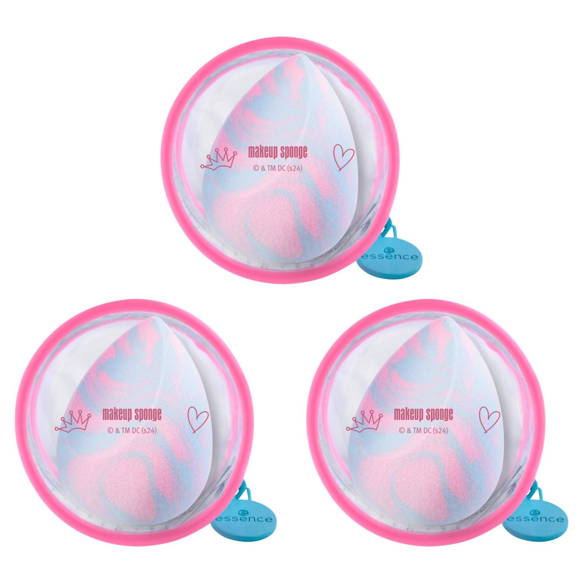 Essence Make-up Schwamm »Harley Quinn makeup sponge«, (Set, 3 tlg.), mit Aufbewahrungstasche von Essence