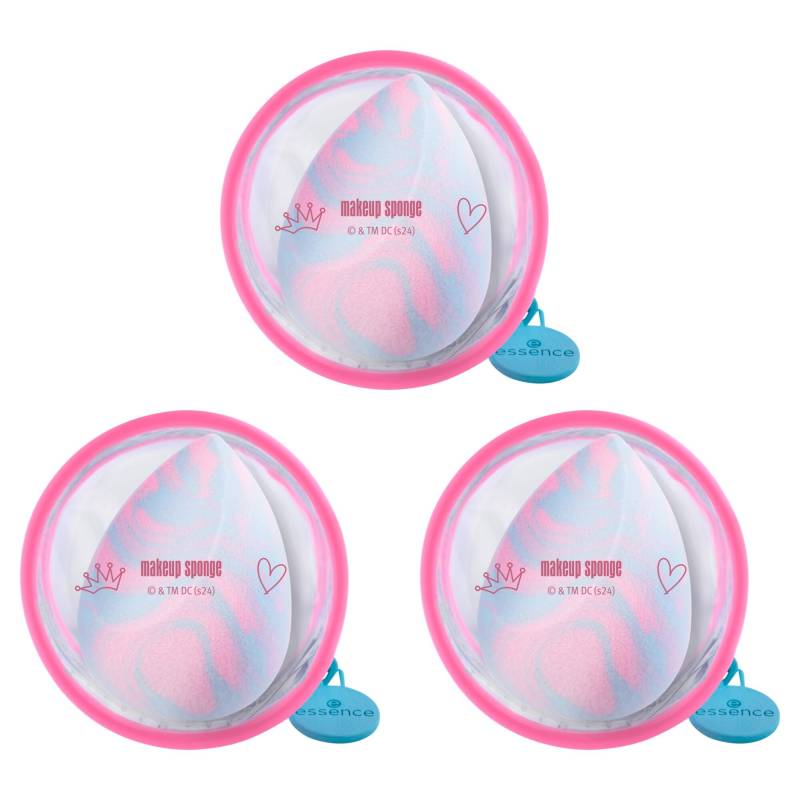 Essence Make-up Schwamm »Harley Quinn makeup sponge«, (Set, 3 tlg.), mit Aufbewahrungstasche von Essence