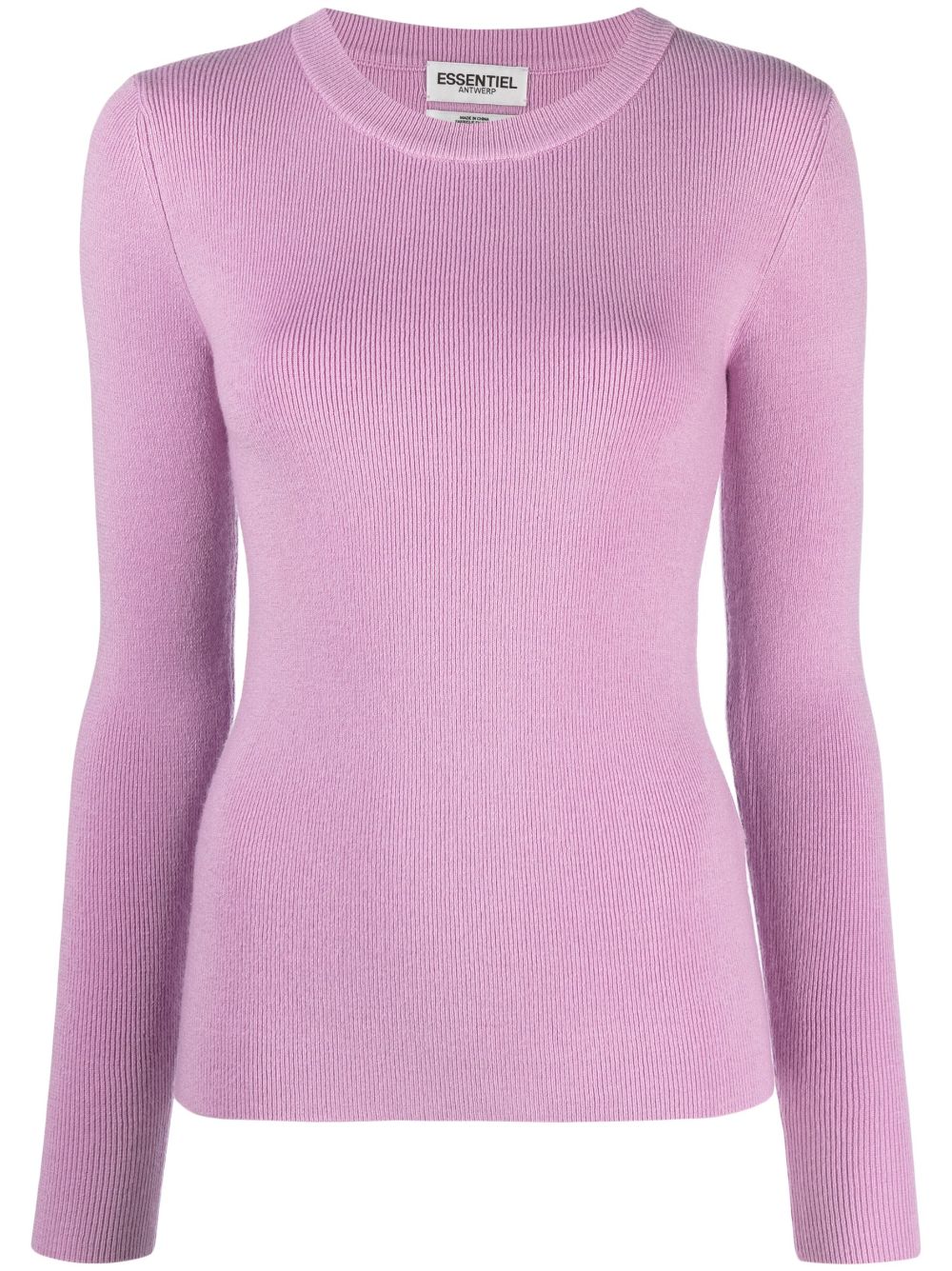 Essentiel Antwerp Deseo round-neck ribbed jumper - Purple von Essentiel Antwerp