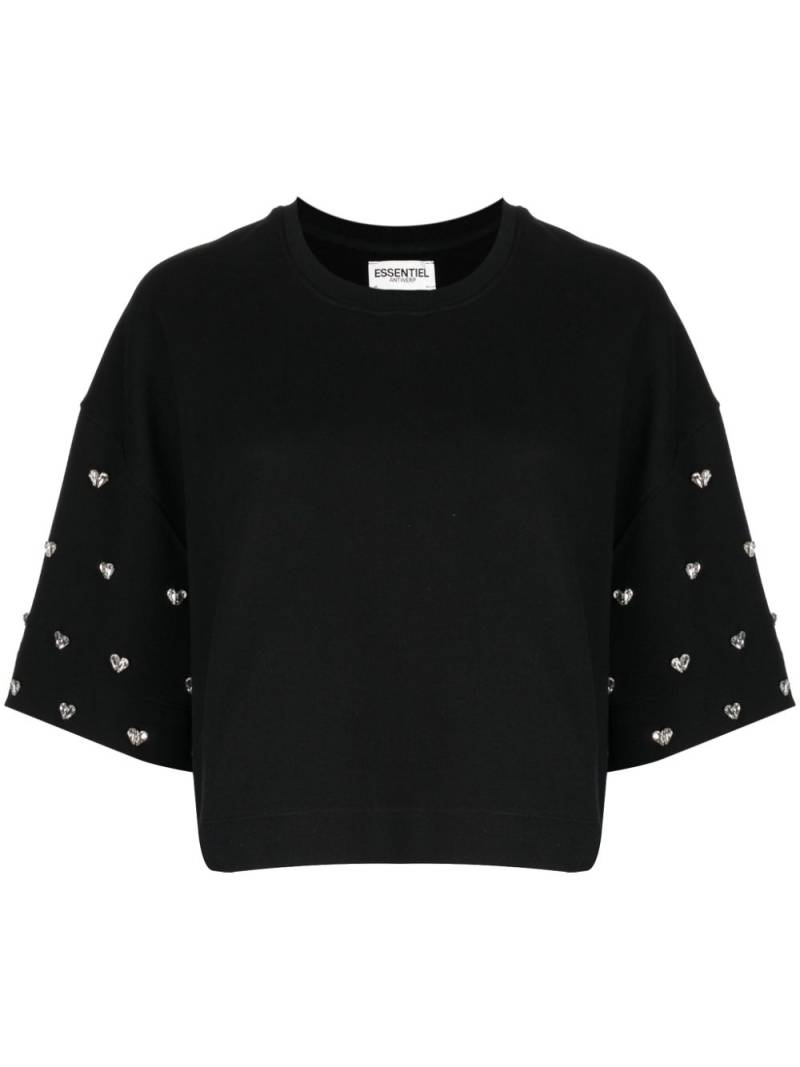 Essentiel Antwerp Etui rhinestone-embellished sweatshirt - Black von Essentiel Antwerp