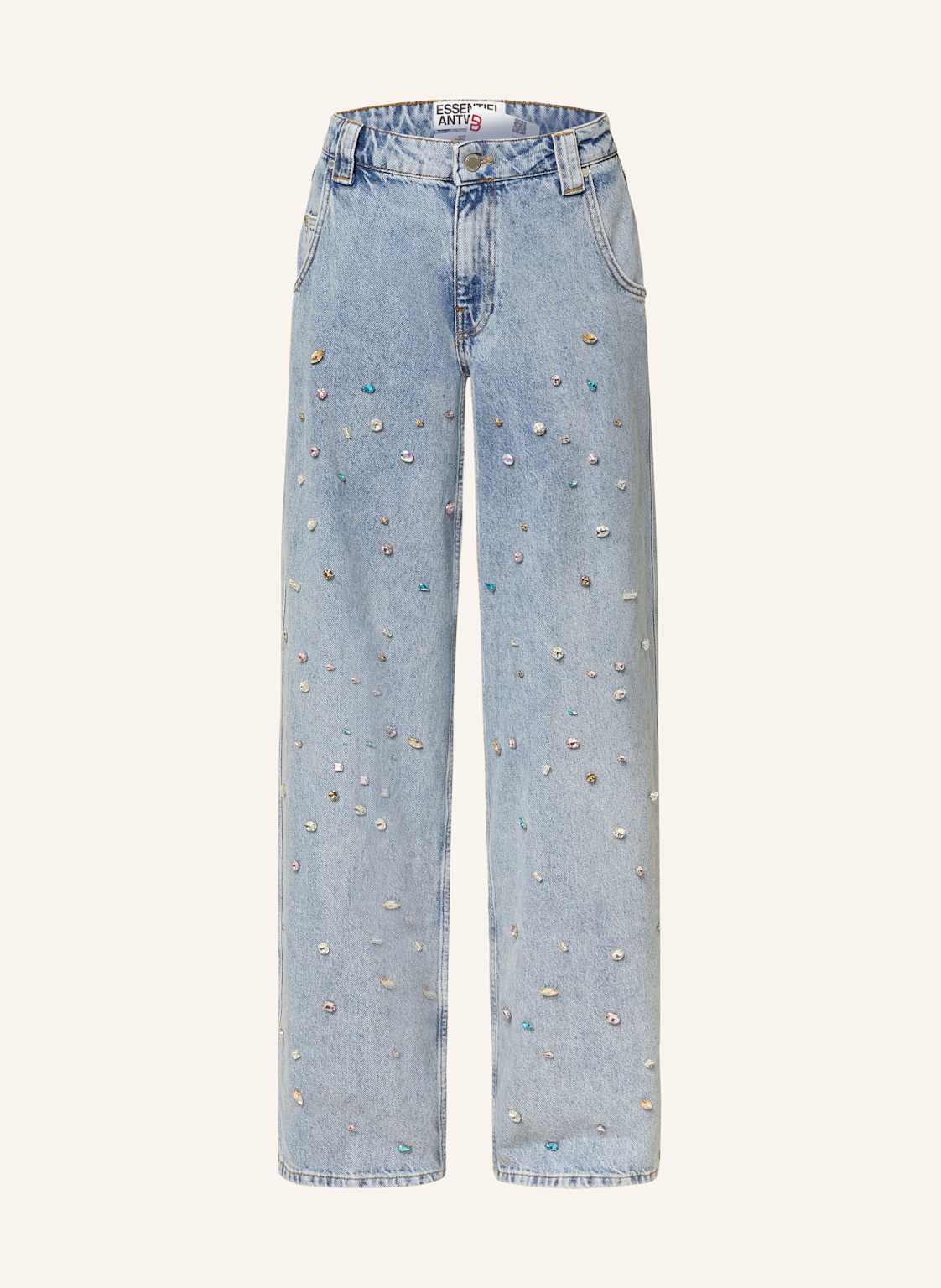 Essentiel Antwerp Wide Leg Jeans Higg Mit Schmucksteinen blau von Essentiel Antwerp