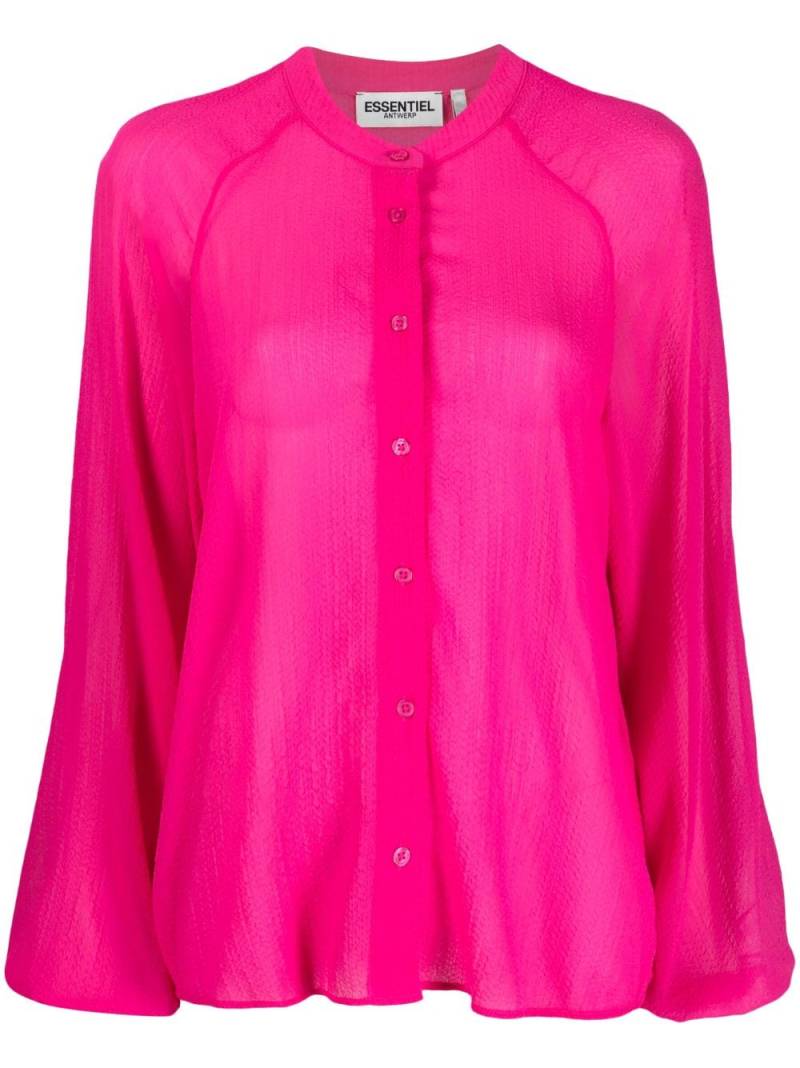Essentiel Antwerp button-down collarless blouse - Pink von Essentiel Antwerp
