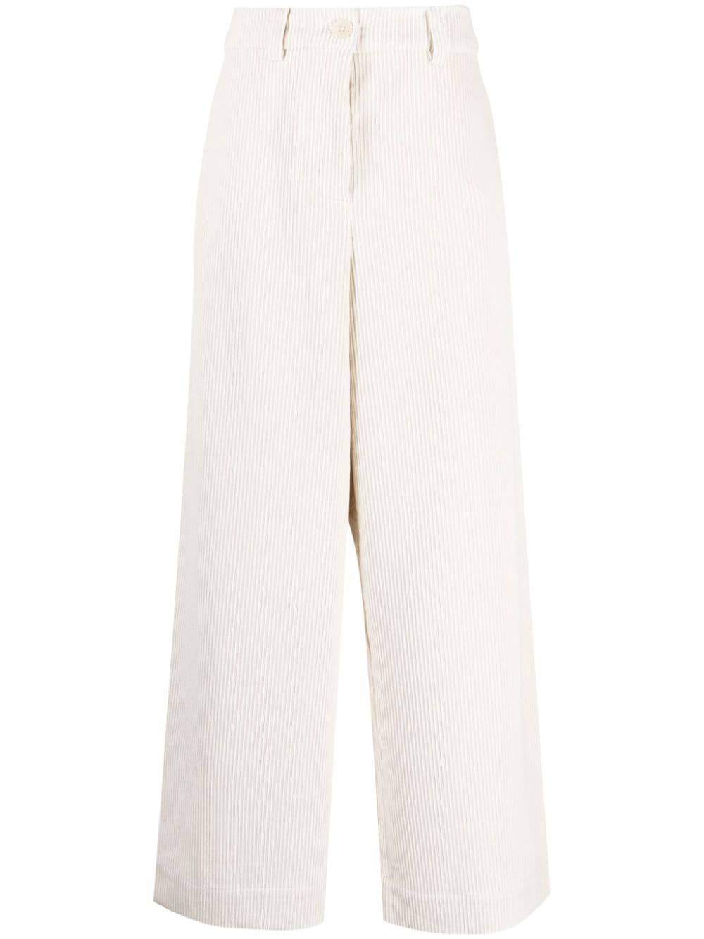 Essentiel Antwerp corduroy cropped wide-leg trousers - Neutrals von Essentiel Antwerp