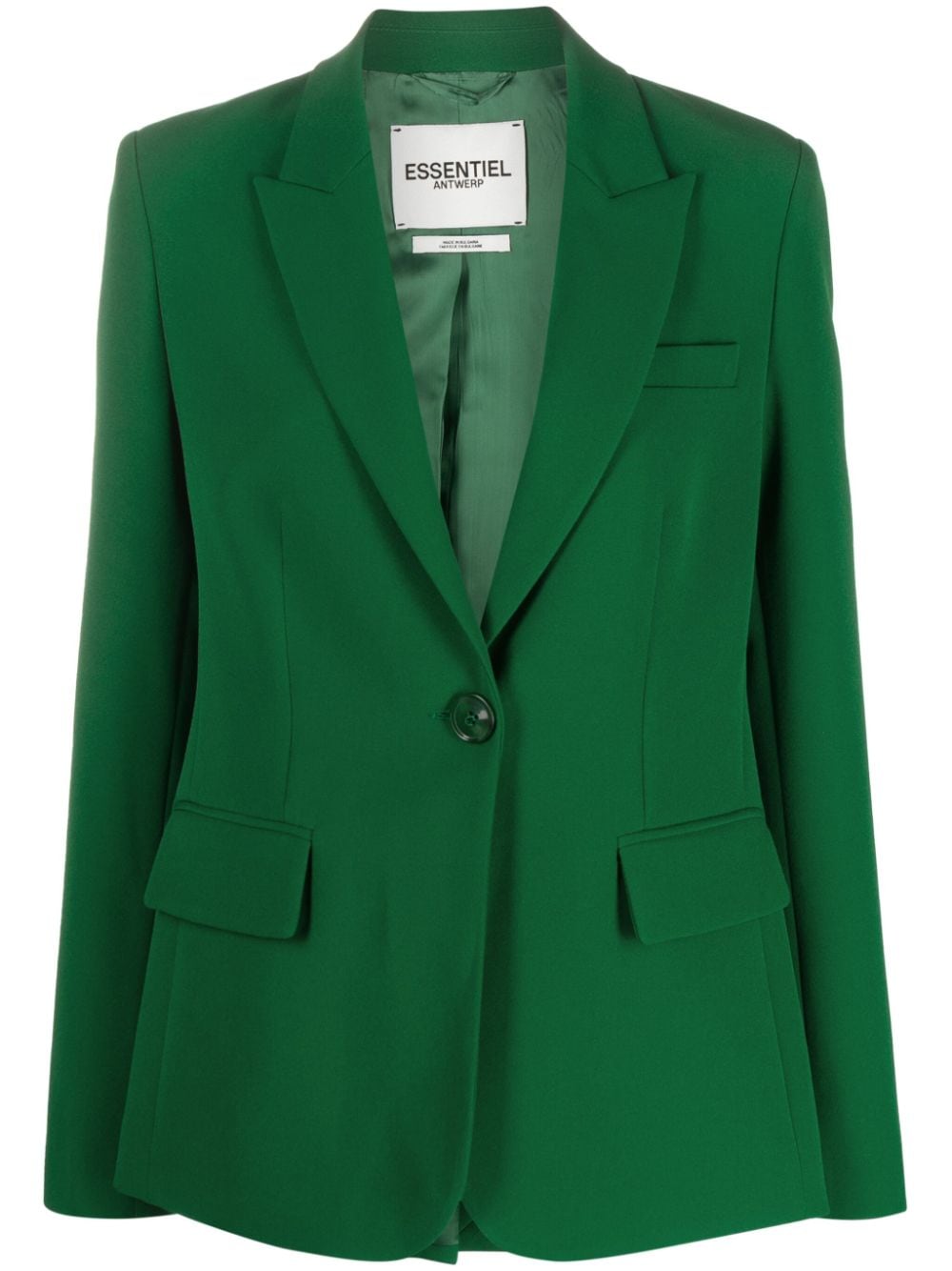 Essentiel Antwerp darted single-breasted blazer - Green von Essentiel Antwerp