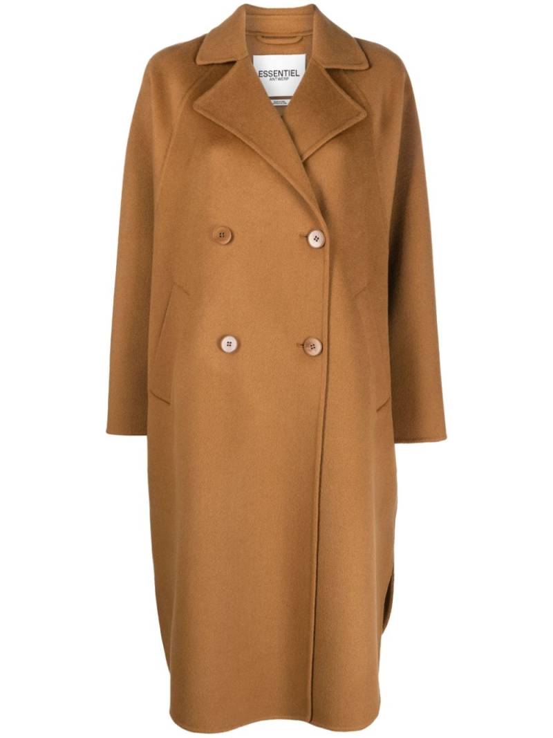 Essentiel Antwerp double-breasted wool coat - Brown von Essentiel Antwerp