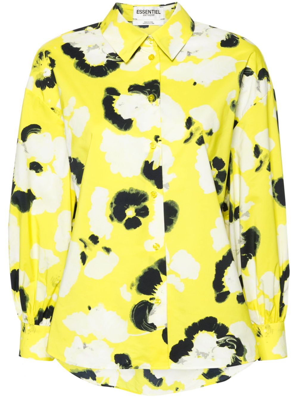 Essentiel Antwerp floral textured shirt - Yellow von Essentiel Antwerp