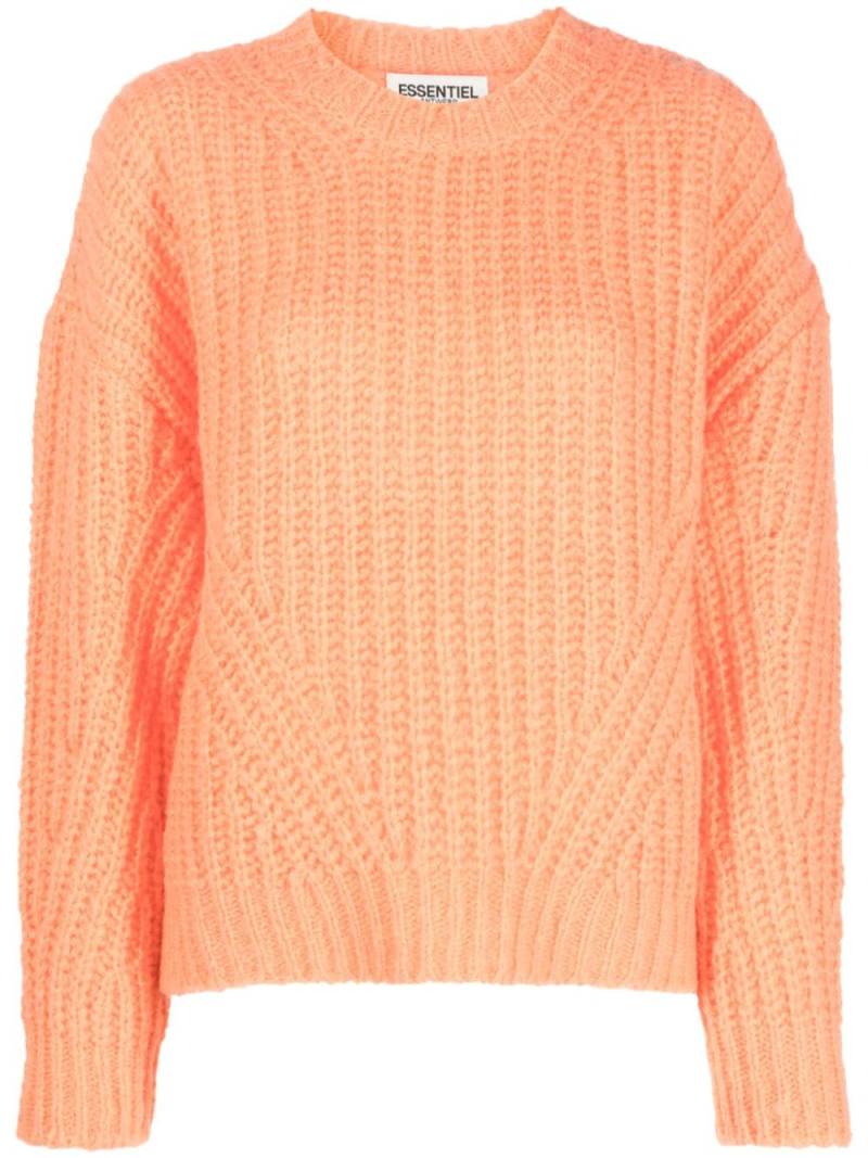 Essentiel Antwerp ribbed-knit drop-shoulder jumper - Orange von Essentiel Antwerp