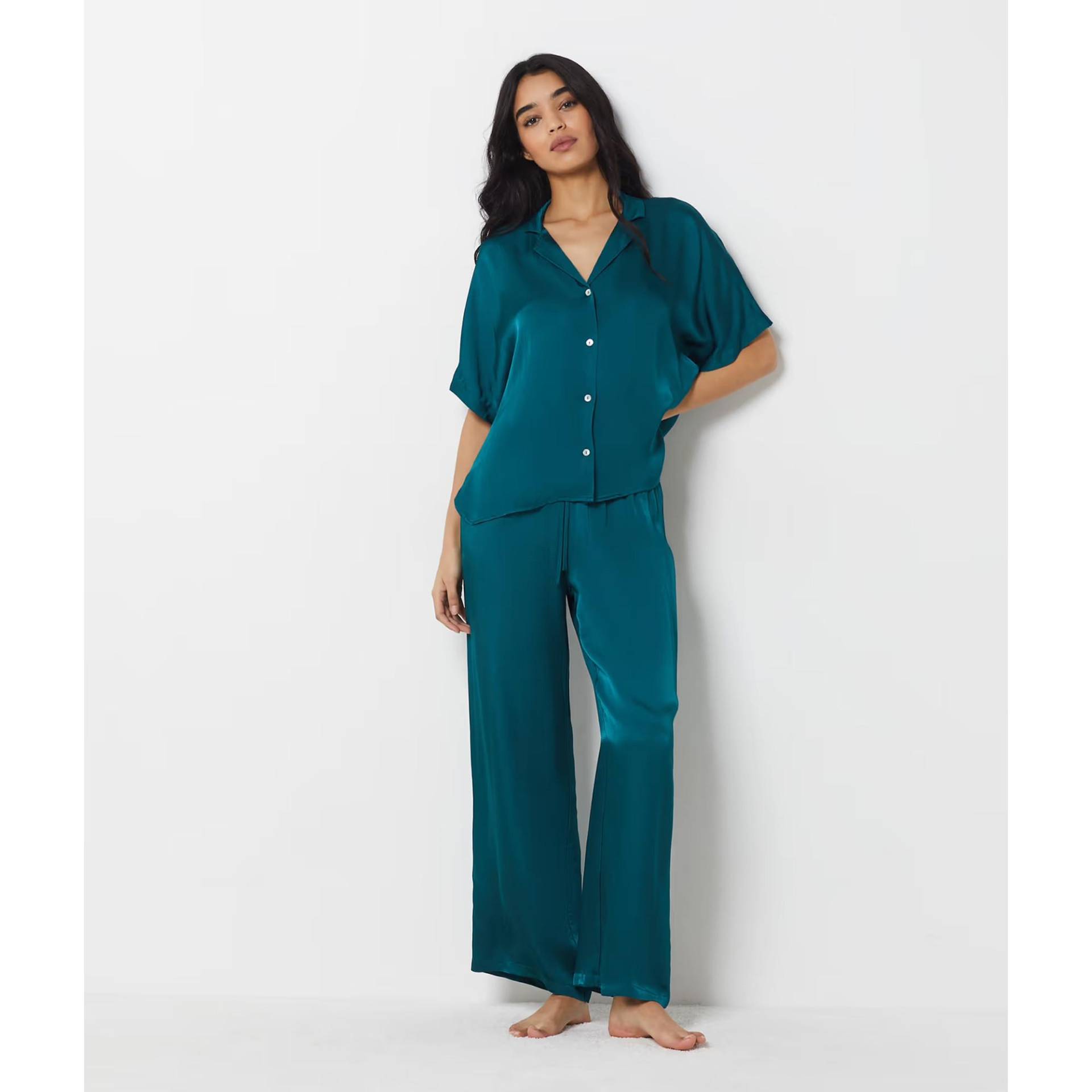 Hose Damen Hellblau L von Etam