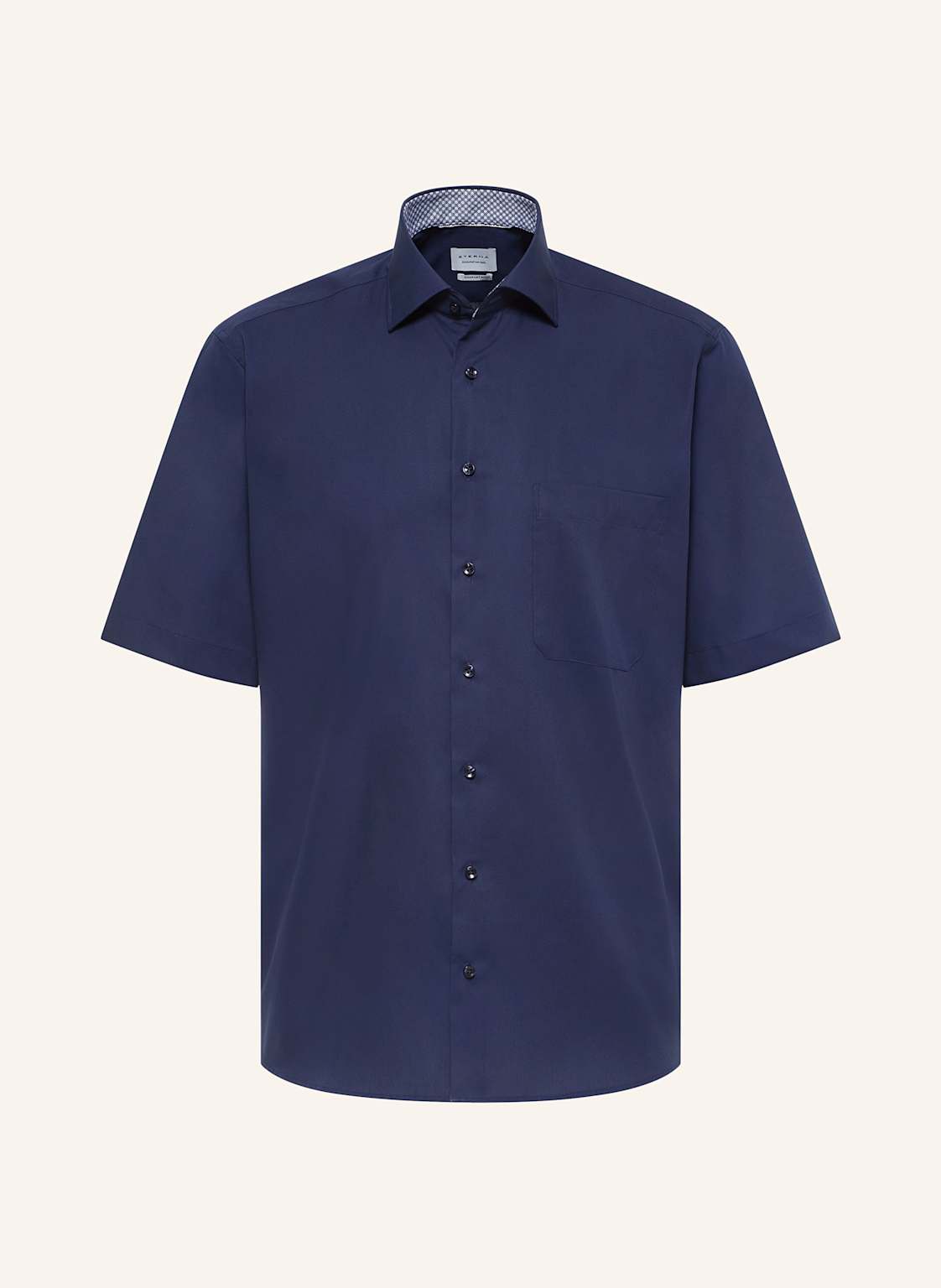 Eterna Kurzarm-Hemd Comfort Fit blau von Eterna