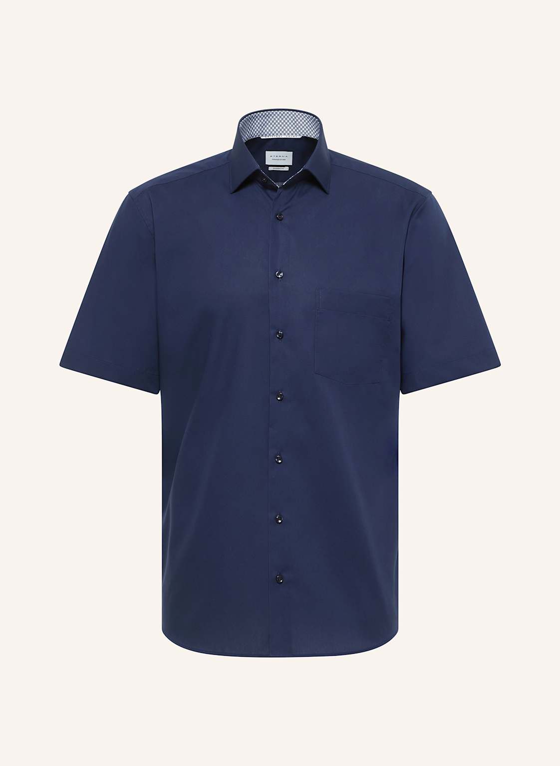 Eterna Kurzarm-Hemd Modern Fit blau von Eterna