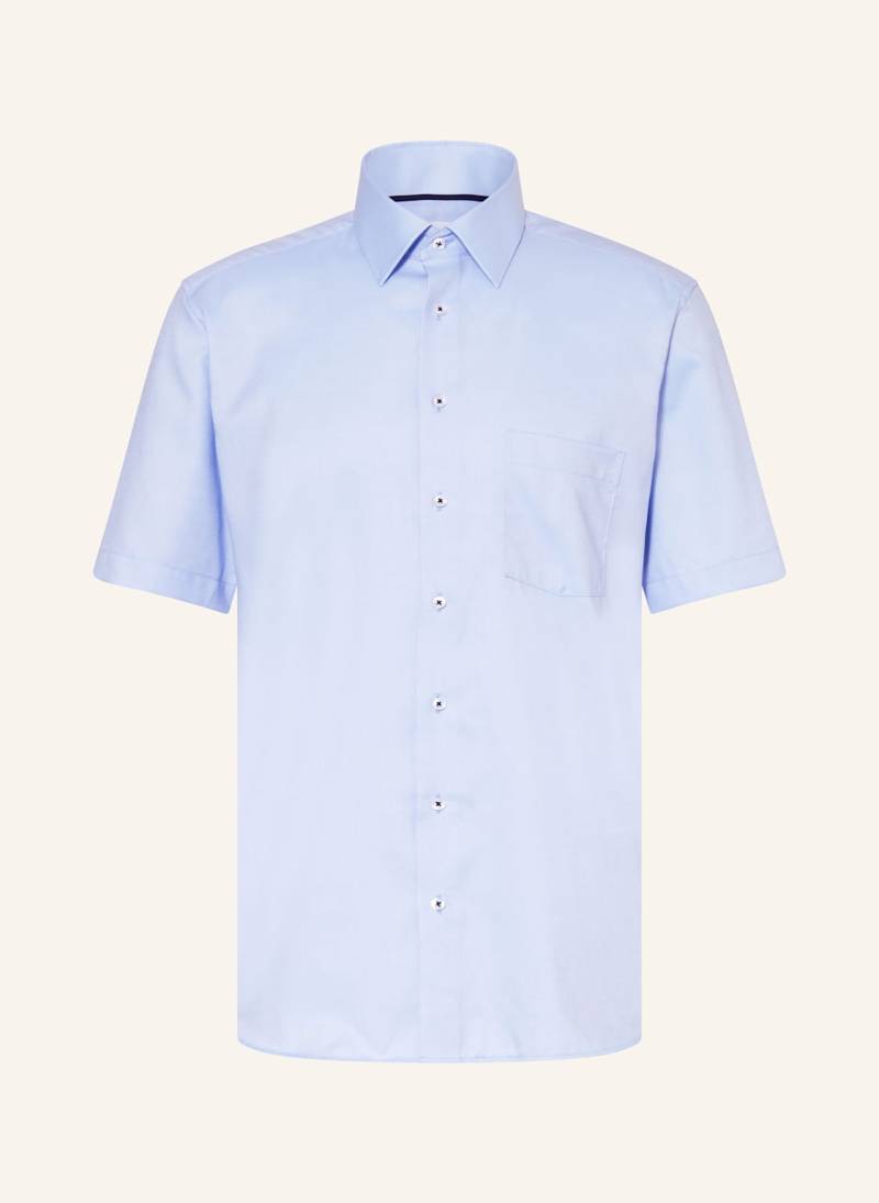 Eterna Kurzarm-Hemd Modern Fit blau von Eterna