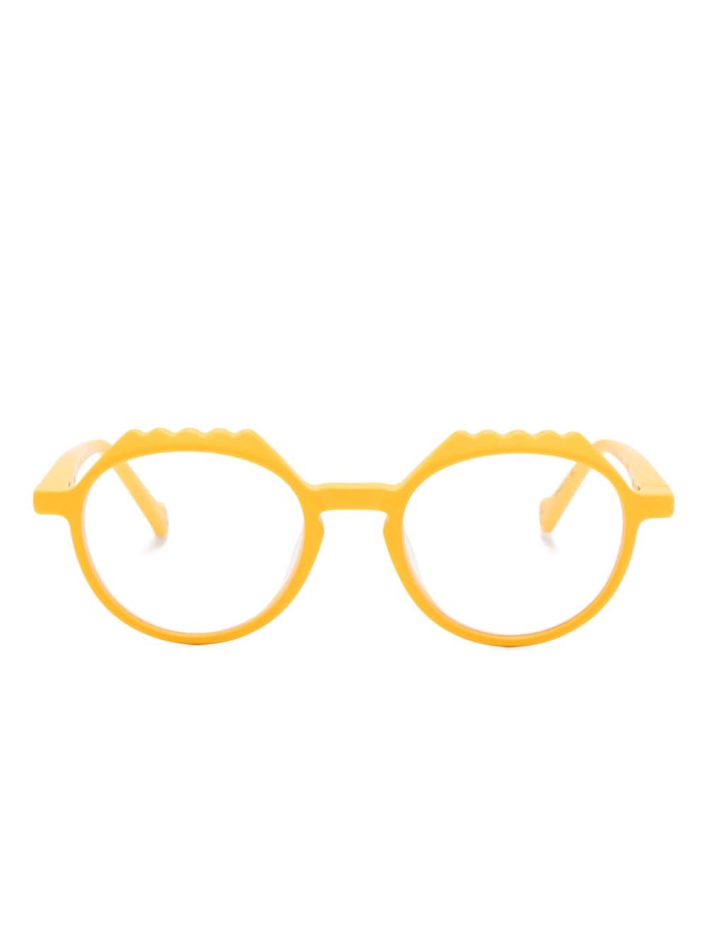 Etnia Barcelona Ba-baaaang round-frame glasses - Yellow von Etnia Barcelona