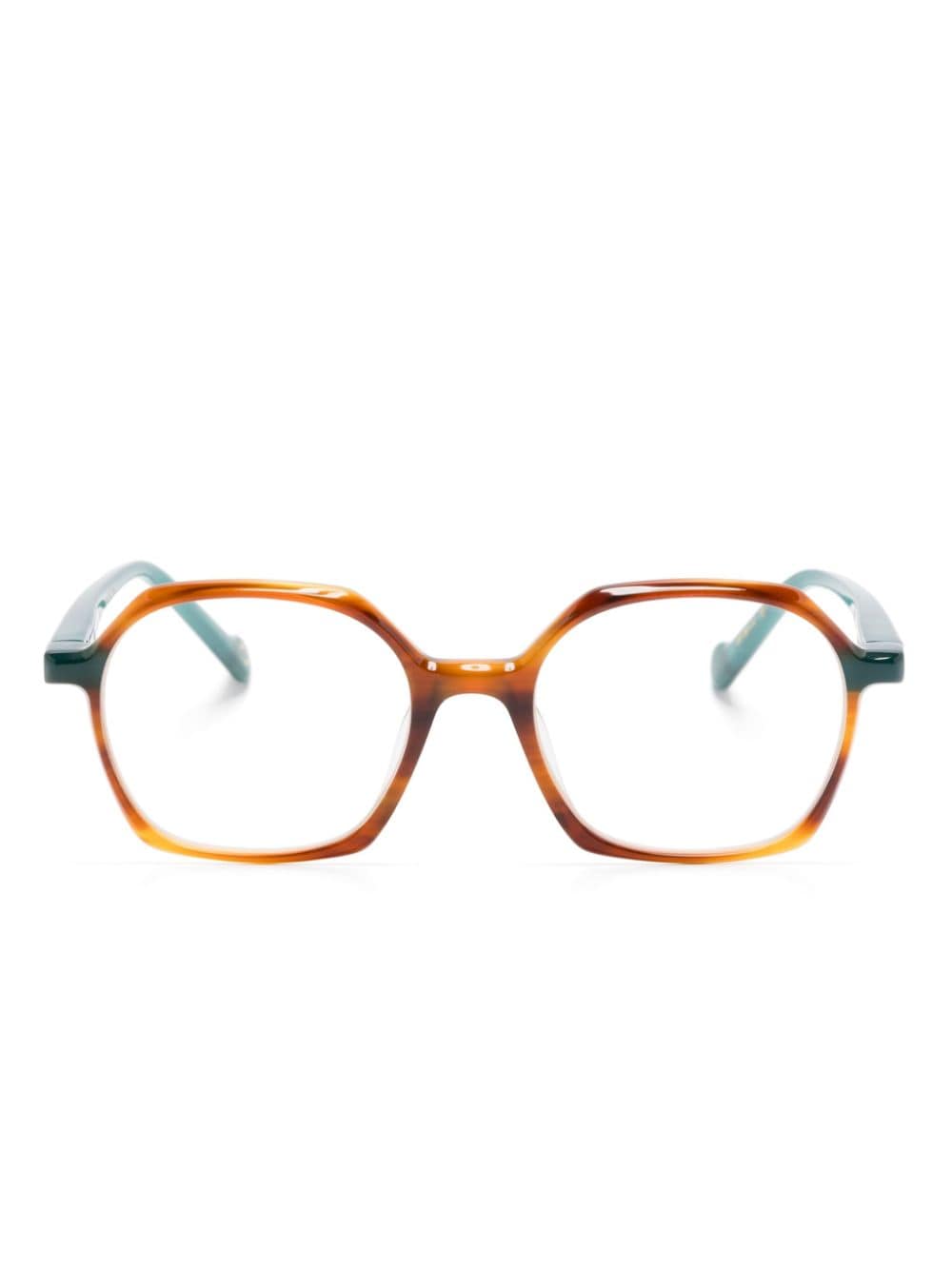 Etnia Barcelona Dice geometric-frame glasses - Brown von Etnia Barcelona