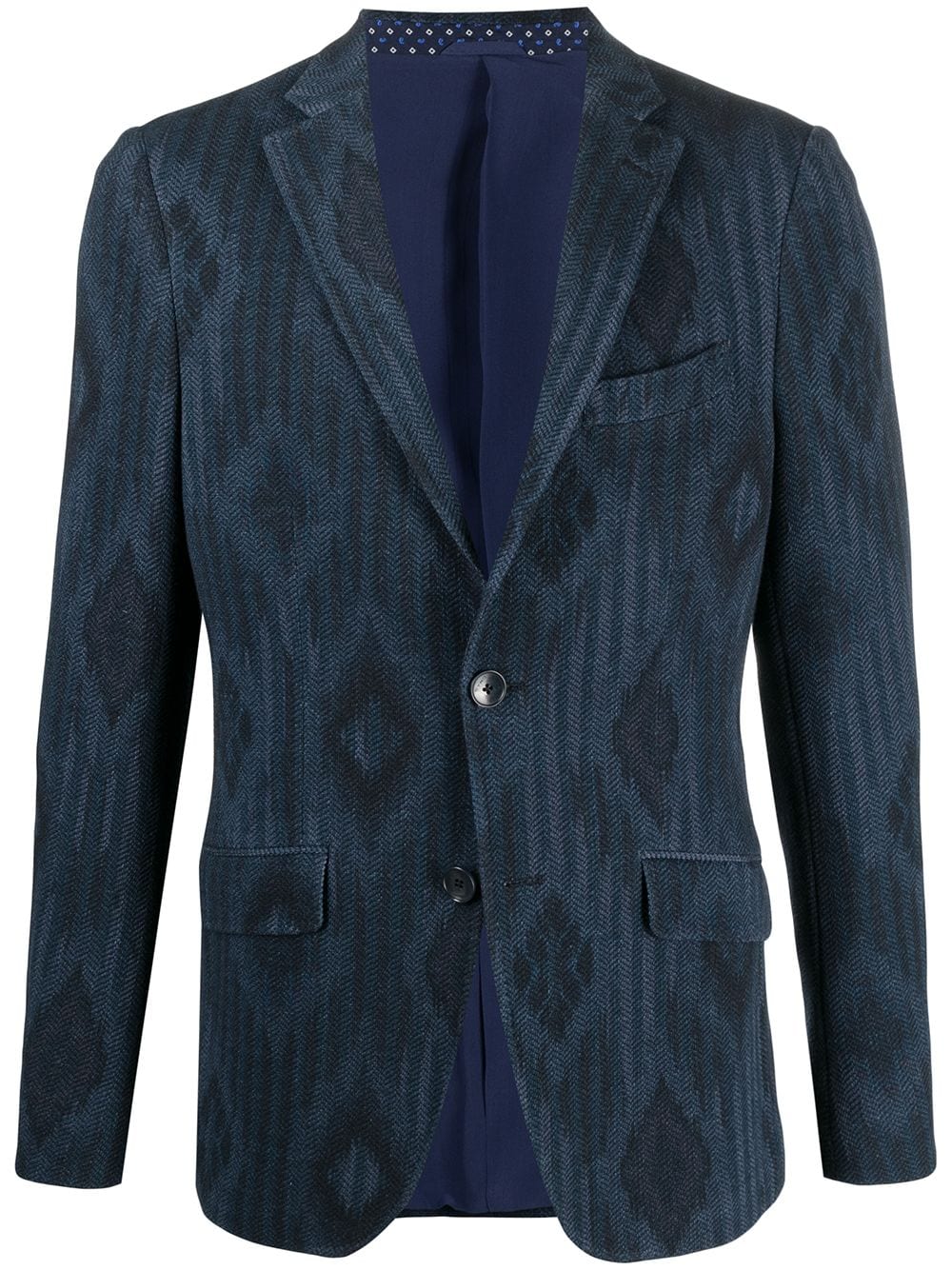 ETRO diamond pattern blazer - Blue von ETRO