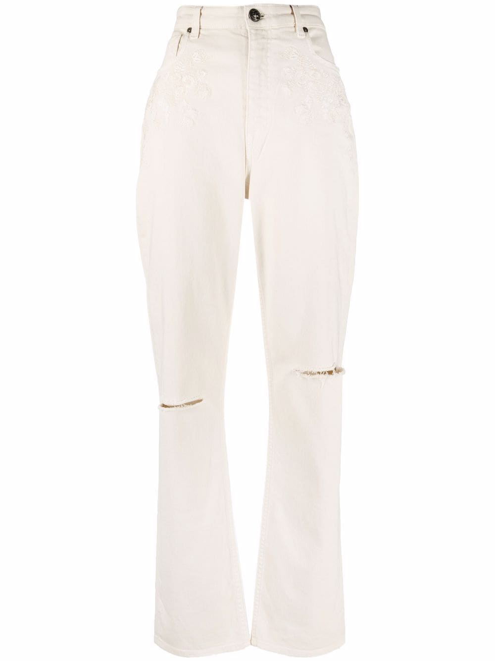 ETRO high-waisted straight leg jeans - Neutrals von ETRO