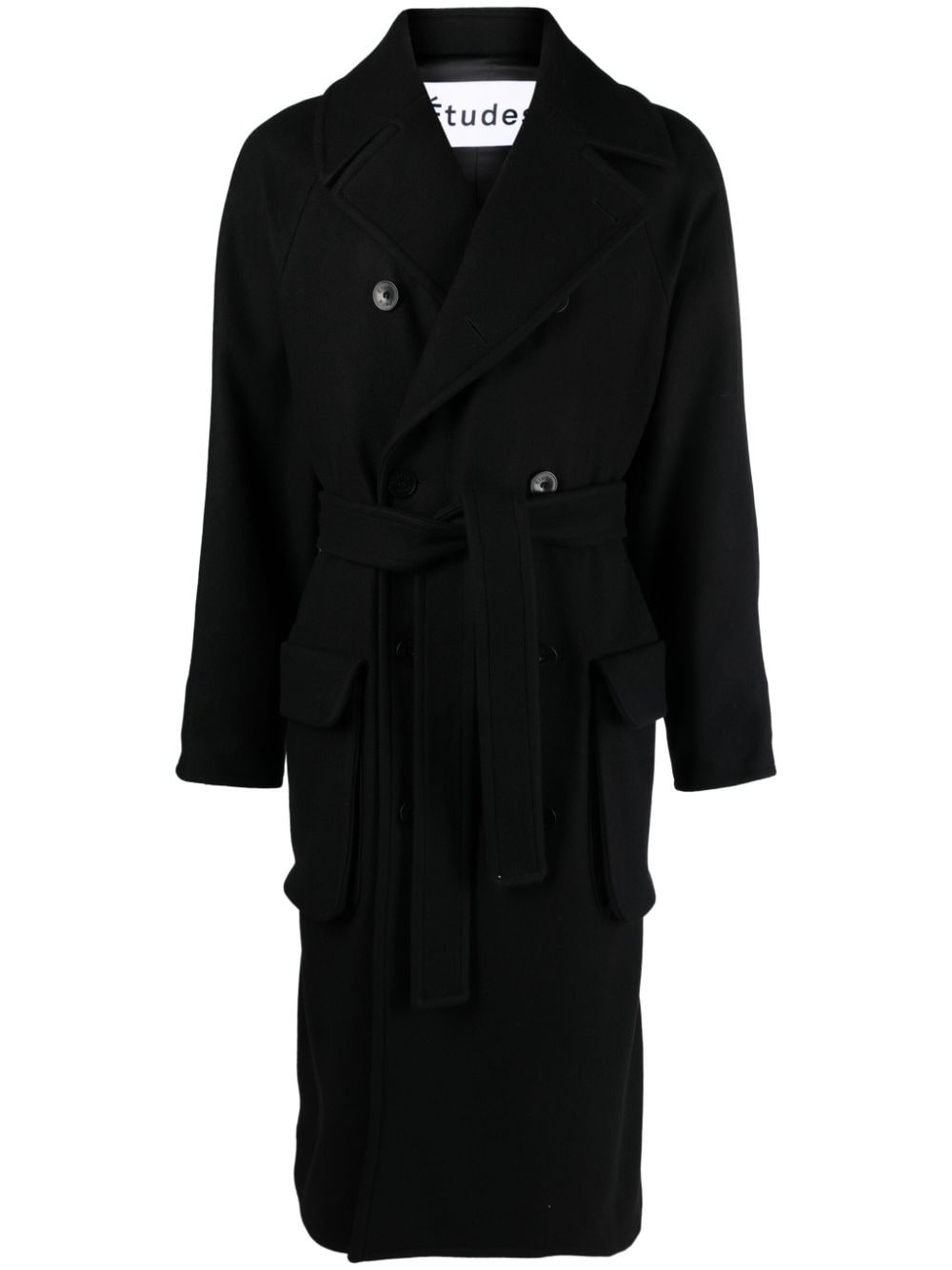 Etudes Palais double-breasted wool blend coat - Black von Etudes