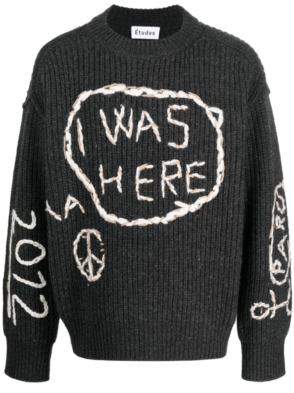 Etudes Regard Graffiti wool jumper - Grey von Etudes