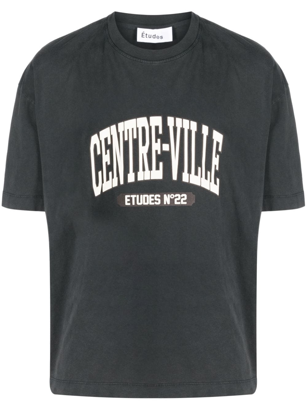 Etudes Spirit Centre-Ville organic cotton T-shirt - Black von Etudes