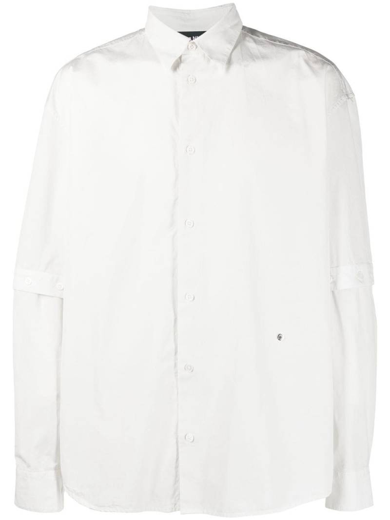 Etudes detachable-sleeved cotton shirt - Neutrals von Etudes