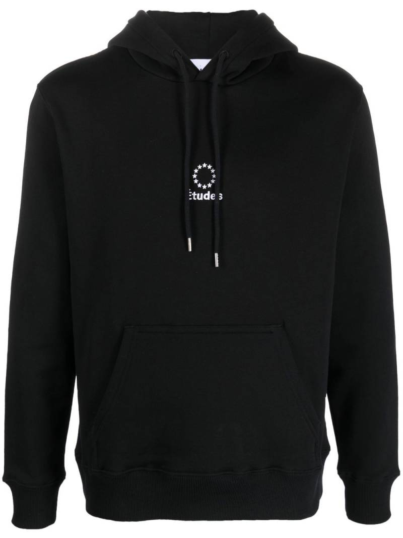 Etudes embroidered-logo detail hoodie - Black von Etudes