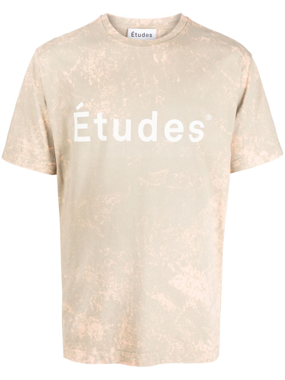Etudes logo-print bleached T-shirt - Neutrals von Etudes