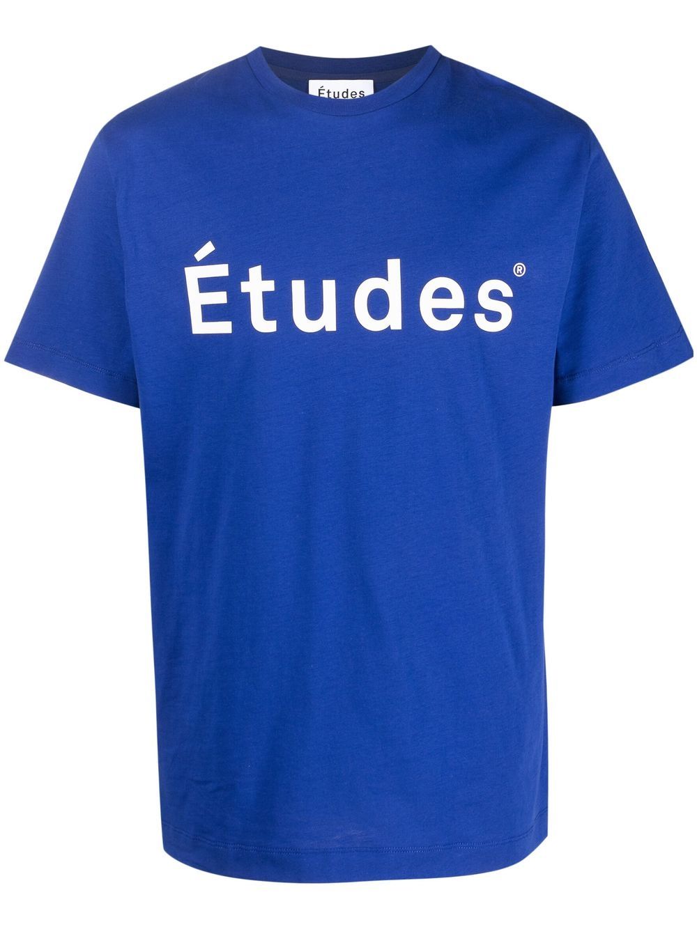 Etudes logo-print cottonT-shirt - Blue von Etudes