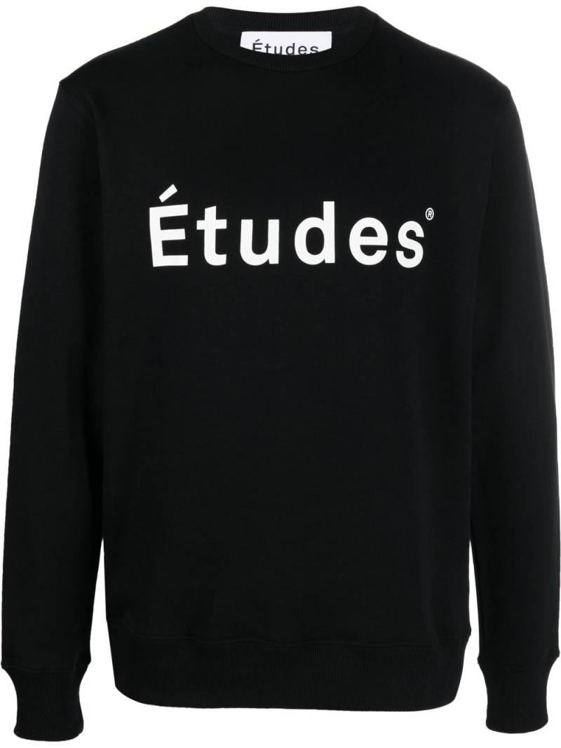 Etudes logo-print crew neck sweatshirt - Black von Etudes