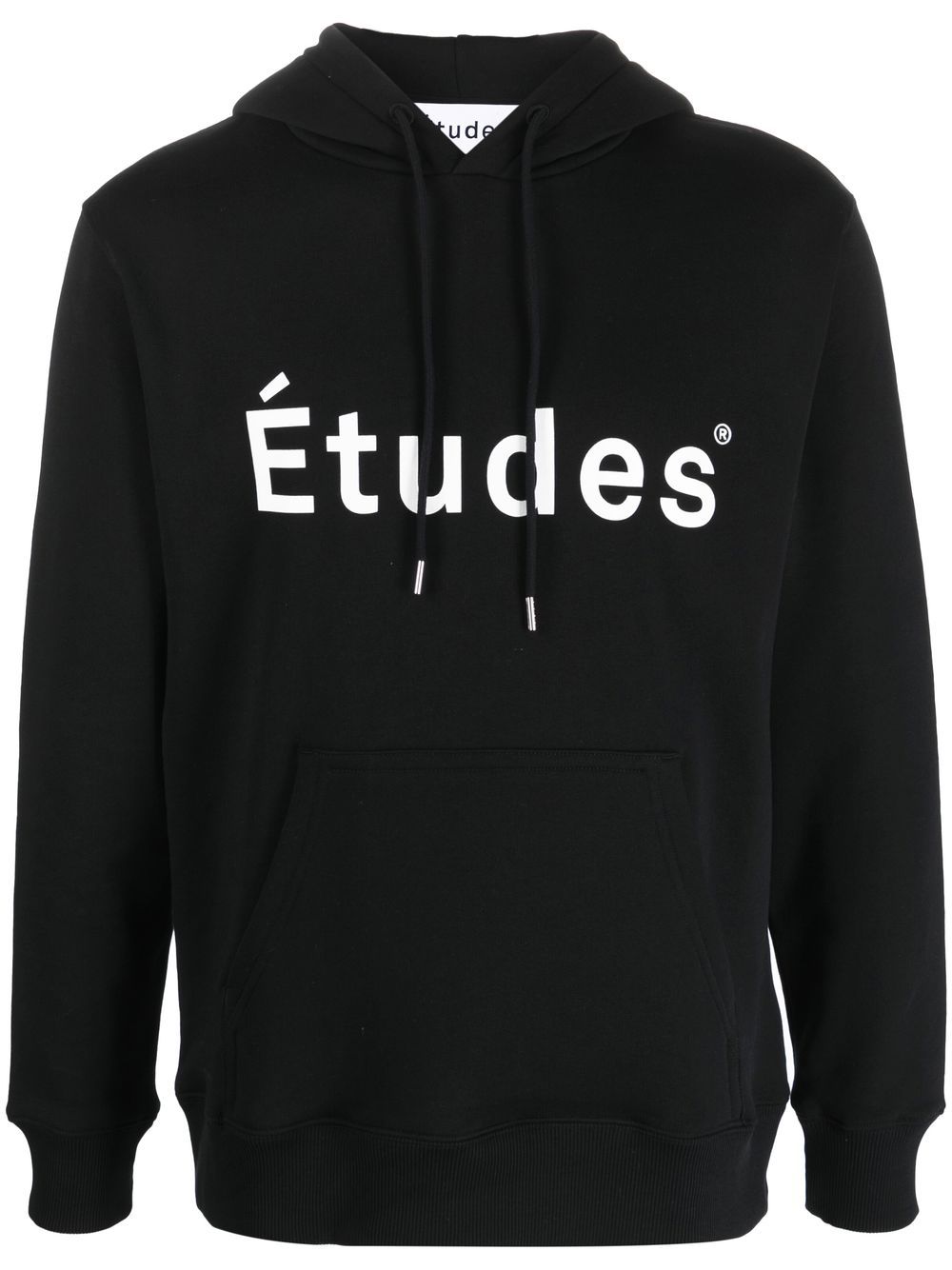 Etudes logo-print detail hoodie - Black von Etudes